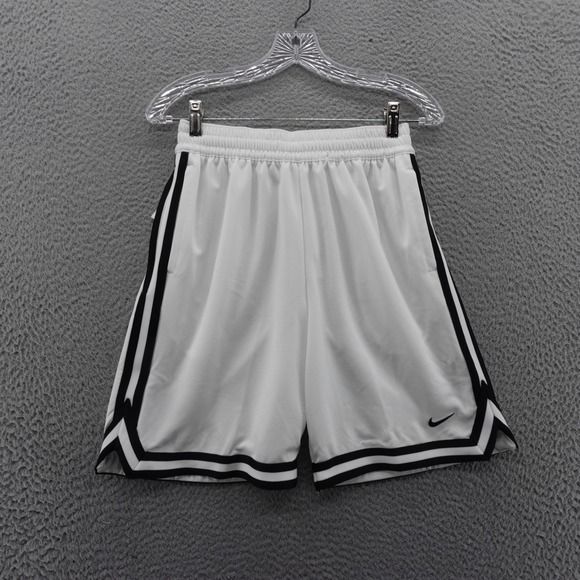 Nike Dri-FIT Basketball Shorts Kids Size L White Black Athletic BSKTBLL NWT - Picture 1 of 12